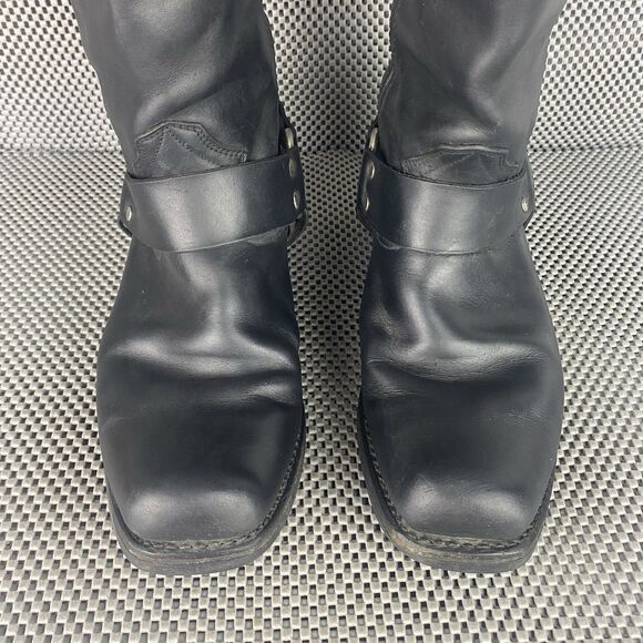 Durango Harness Boots Mens Size 8.5 D Leather Square Toe Biker Western Pull On - Picture 8 of 15